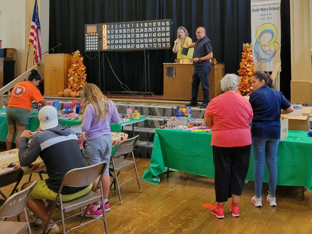 Bingo is one of the highlights of the Oktoberfest celebration.