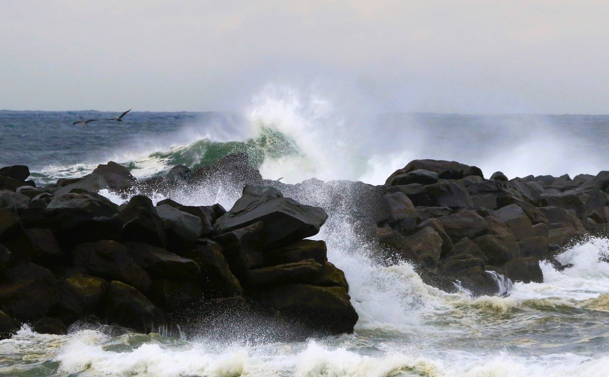Skip Radcliffe
The waves were starting to kick up on Tuesday morning on the coast.