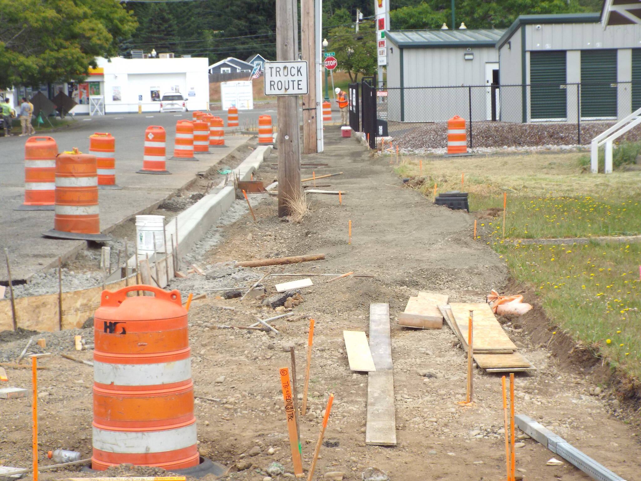 A $520,000 grant and a city match of $33,000 funded the sidewalk project. Rognlins, which is based in Aberdeen, was the contractor.