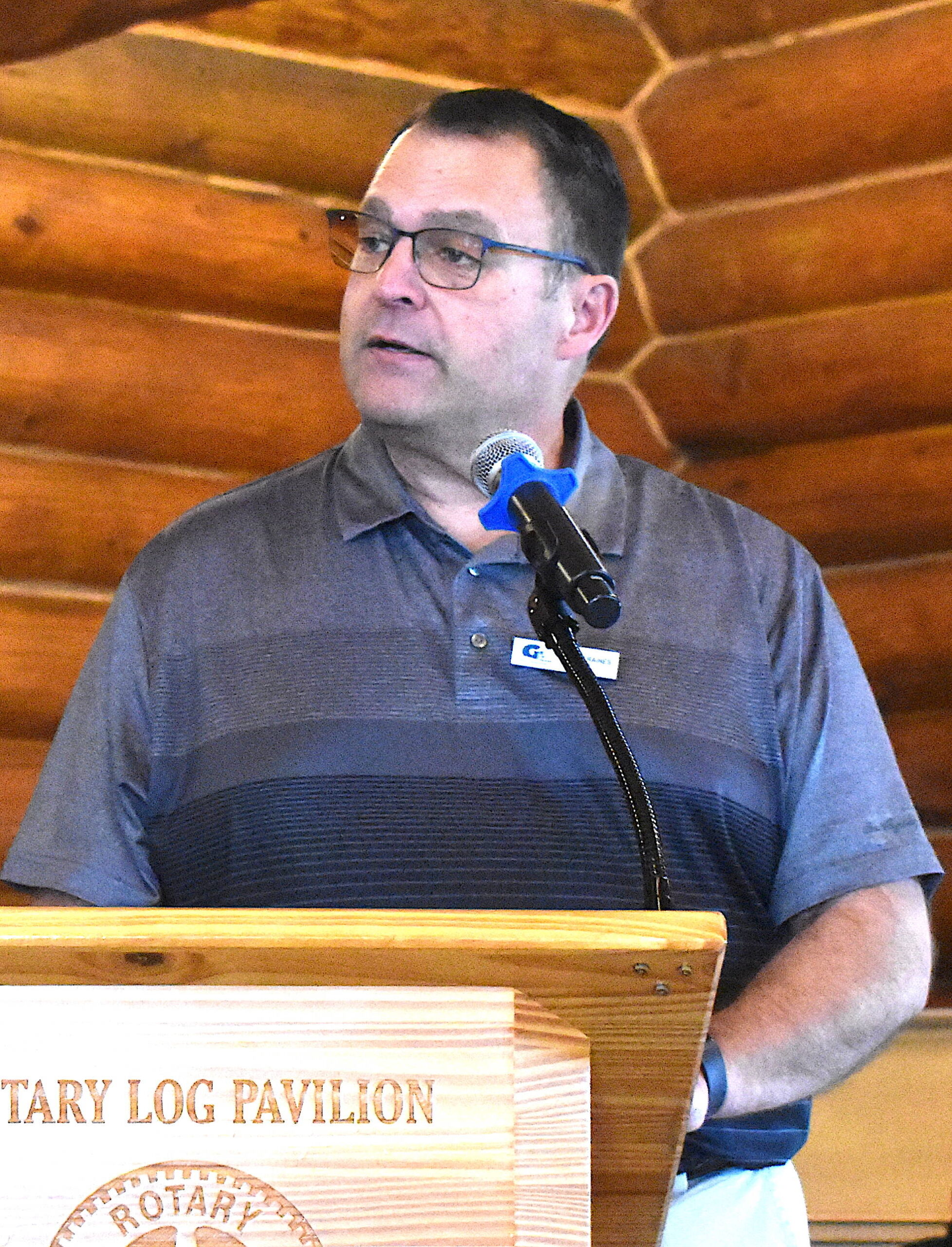 Greater Grays Harbor, Inc. CEO Darrin Raines makes opening remarks at the last Business Forum Lunch of 2025.