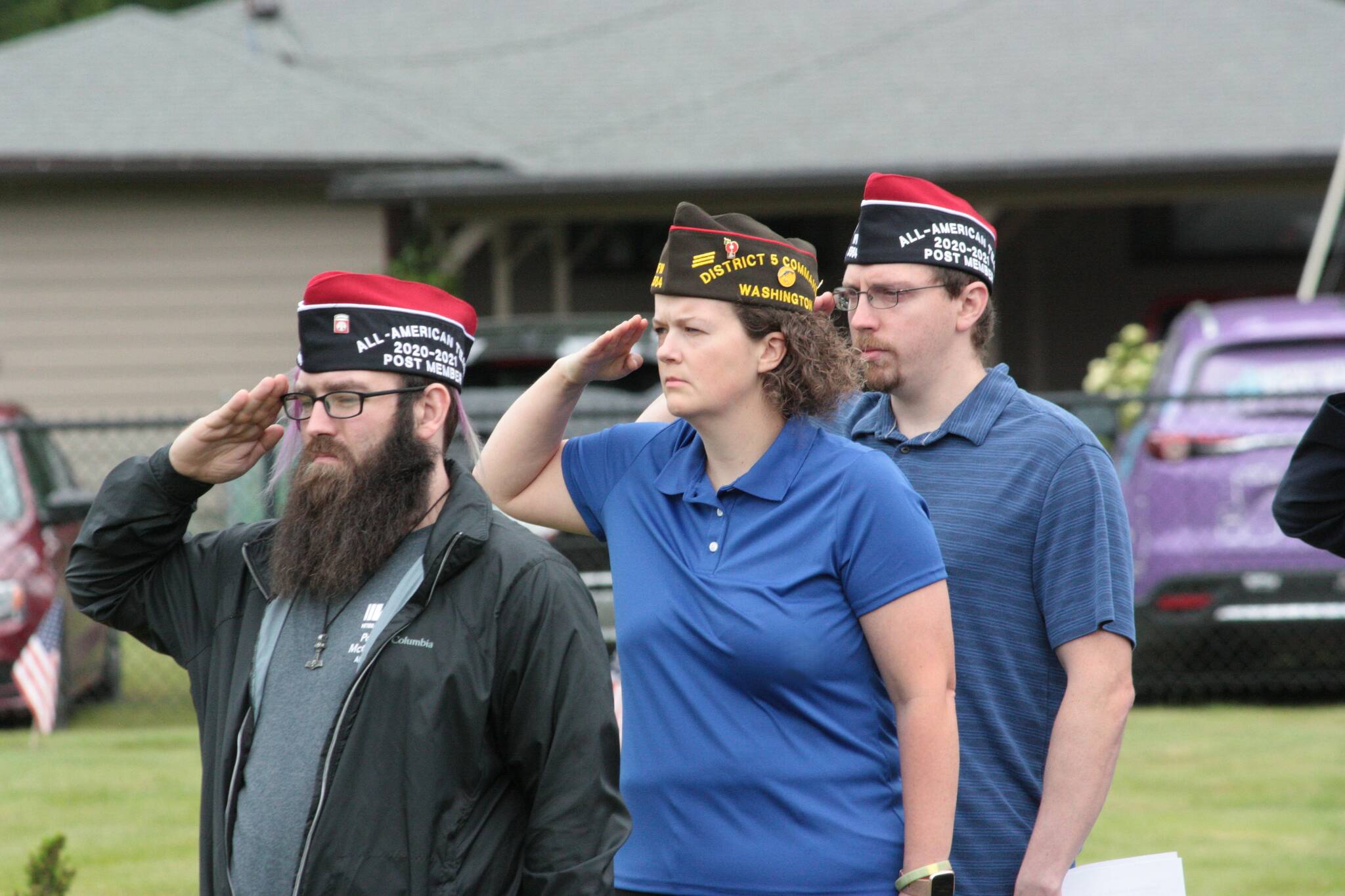 Holly Pierce
Holly Pierce (middle), a member of the McCleary VFW Post 5564, is the Jr Vice Commander with the Department of Washington Veterans of Foreign Wars. Ryan Berg (left), Commander of VFW Post 5564, and Elivs Pierce (right), Jr Vice Commander of VFW Post 5564.