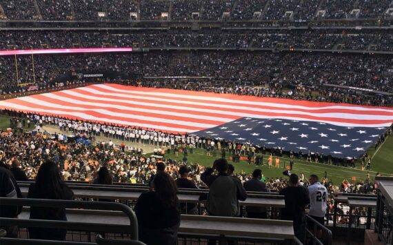 Jerry Knaak / The Daily World
There was nowhere like the Oakland Coliseum for Monday Night Football.