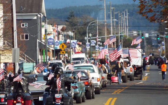Andrea Watts photos / The Daily World
On Veterans Day, residents lined Main Street to watch the Veterans Day parade.