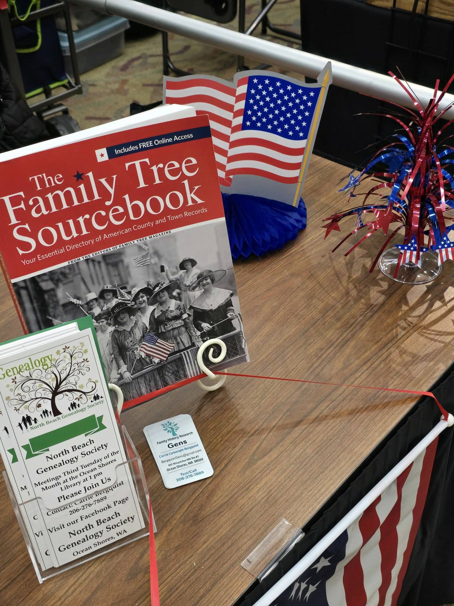North Beach Genealogy Society
The North Beach Genealogy Societys display at the Renewed Antique Show at the Ocean Shores Convention Center.