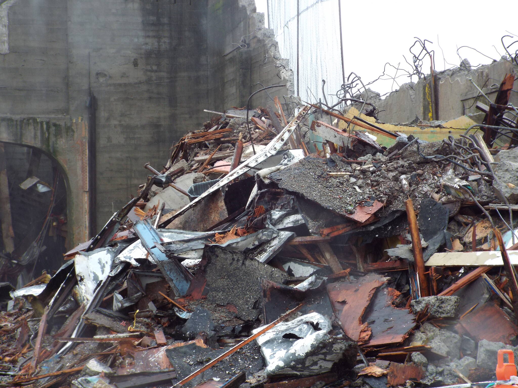 Because of the asbestos contamination, the debris will have to be sent to a specialized landfill that accepts this type of hazardous waste.