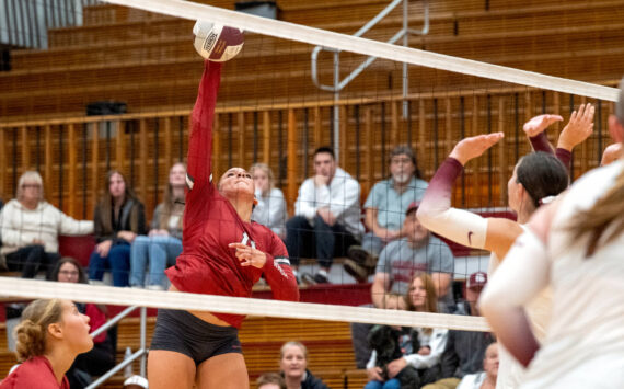 PHOTO BY FOREST WORGUM Hoquiam outside hitter Aaliyah Kennedy