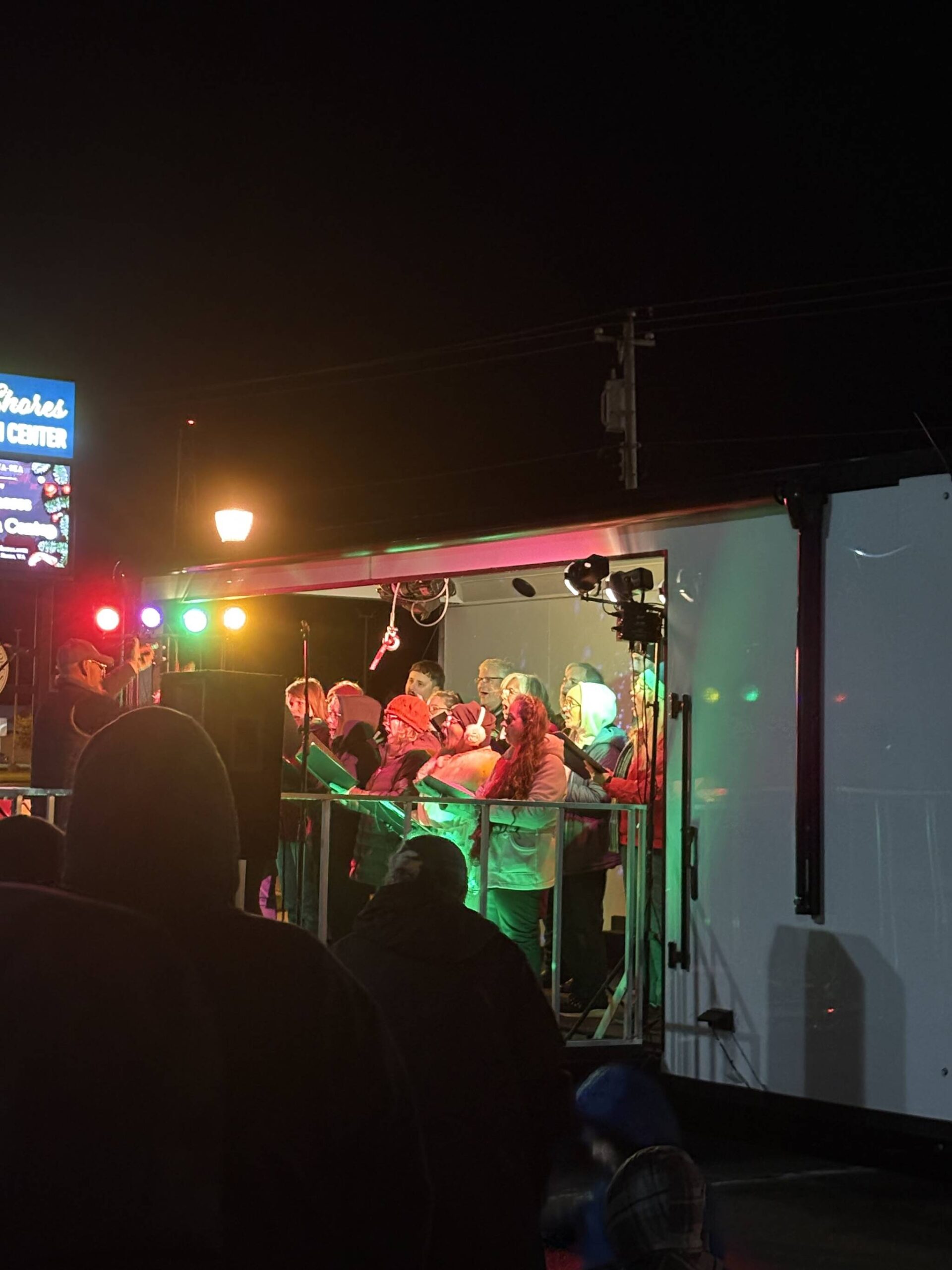 The Faith Community Choir performed at the Ocean Shores Christmas tree lighting ceremony.