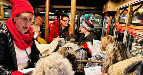 The Daily World file photo
A Friday night on the Trolley Express Christmas Light Tour last year was joyful.