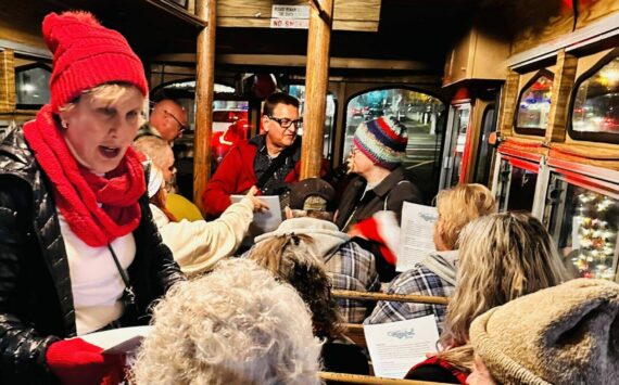 The Daily World file photo
A Friday night on the Trolley Express Christmas Light Tour last year was joyful.
