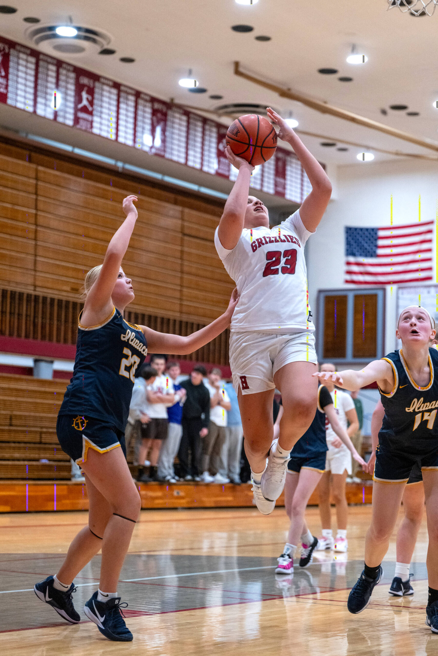 PHOTO BY FOREST WORGUM Hoquiam’s Aaliyah Kennedy (23) scored a game-high 25 points in a 55-14 win over Ilwaco on Tuesday at Hoquiam Square Garden.