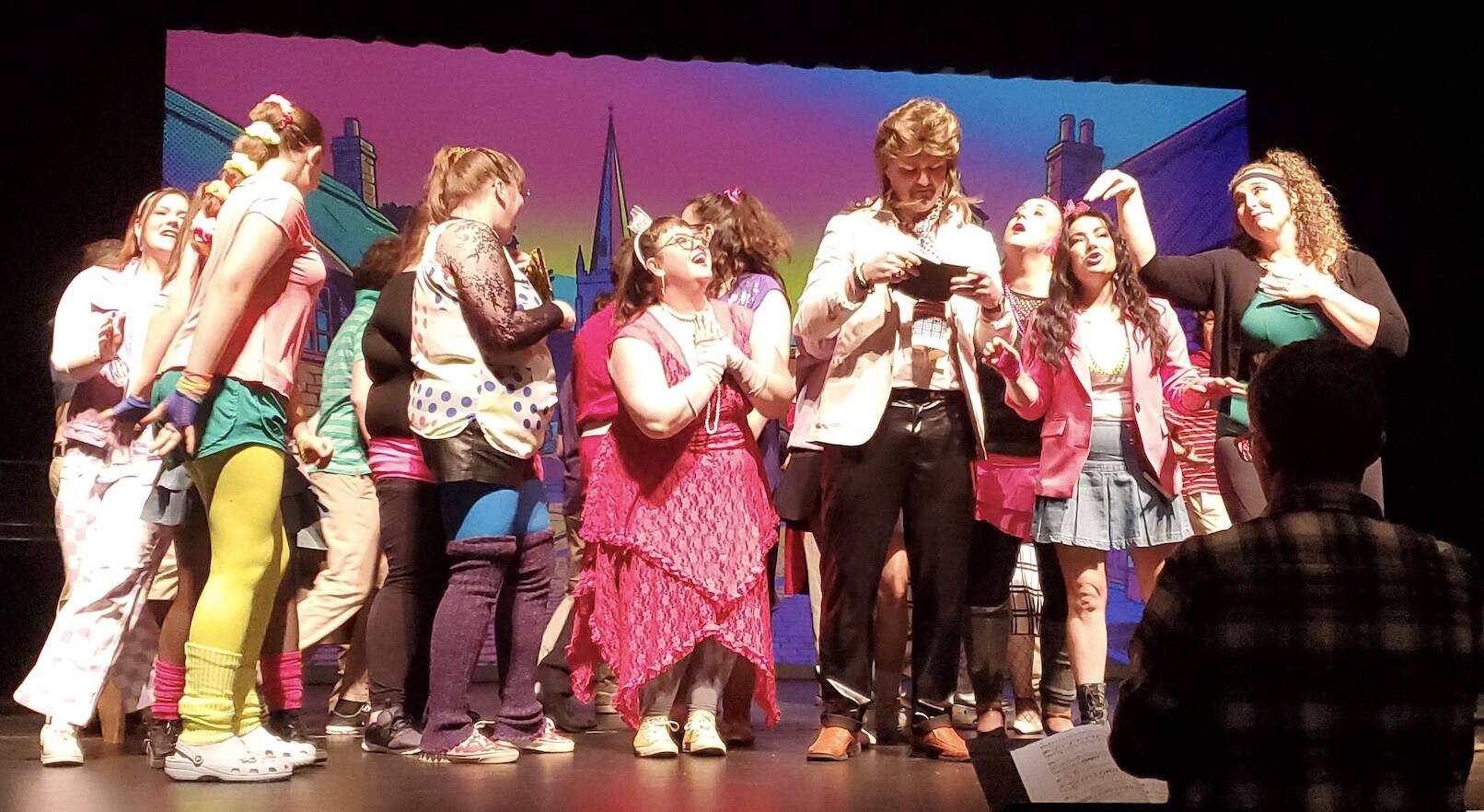 “Patience or, Bunthorne’s Bride” features rival poets Bunthorne (Ryan Colburn) and Grosvenor (Kyle Sholinder) vying for the affection of the milkmaid Patience (Danielle Tobin), but the other women, led by Lady Angela, Lady Saphir, Lady Ella, and Lady Jane, (Joy Dorsch, Mardi Emard-Colburn, Adisyn Jones, and Shannon Patterson) aren’t having that.