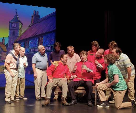 Andrea Watts photos / The Daily World
The officers of the Dragoon Guards Major Murgatroyd, Colonel Calverley, and Lieutenant The Duke of Dunstable (Jerrod Phelps, Toby Patterson, and Todd Stark) are perplexed as to why the women are infatuated with the poets.