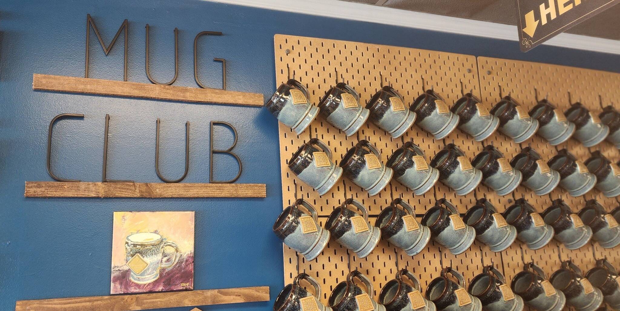 Bandana Brewing
A visible sign of support by the community are the mugs hanging behind the bar. They belong to customers in the Bandana Brewings Mug Club. Originally, Deven offered 50 spots but expanded it to 80 members because of demand.