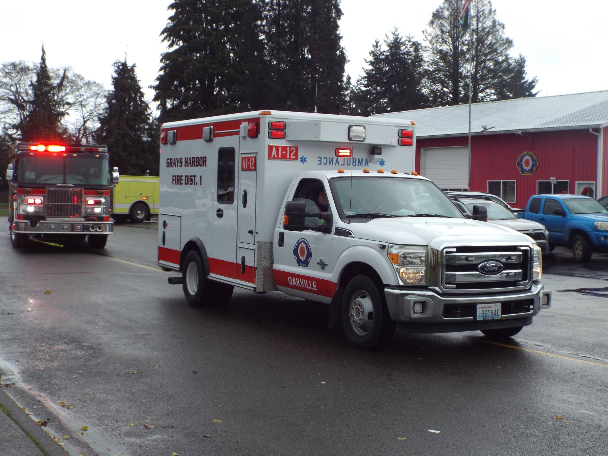 Andrea Watts / The Daily World
With the purchase of two new (used) ambulances, Grays Harbor Fire District #1 has been providing basic life services transportation services for Oakville residents since June 1, 2025.