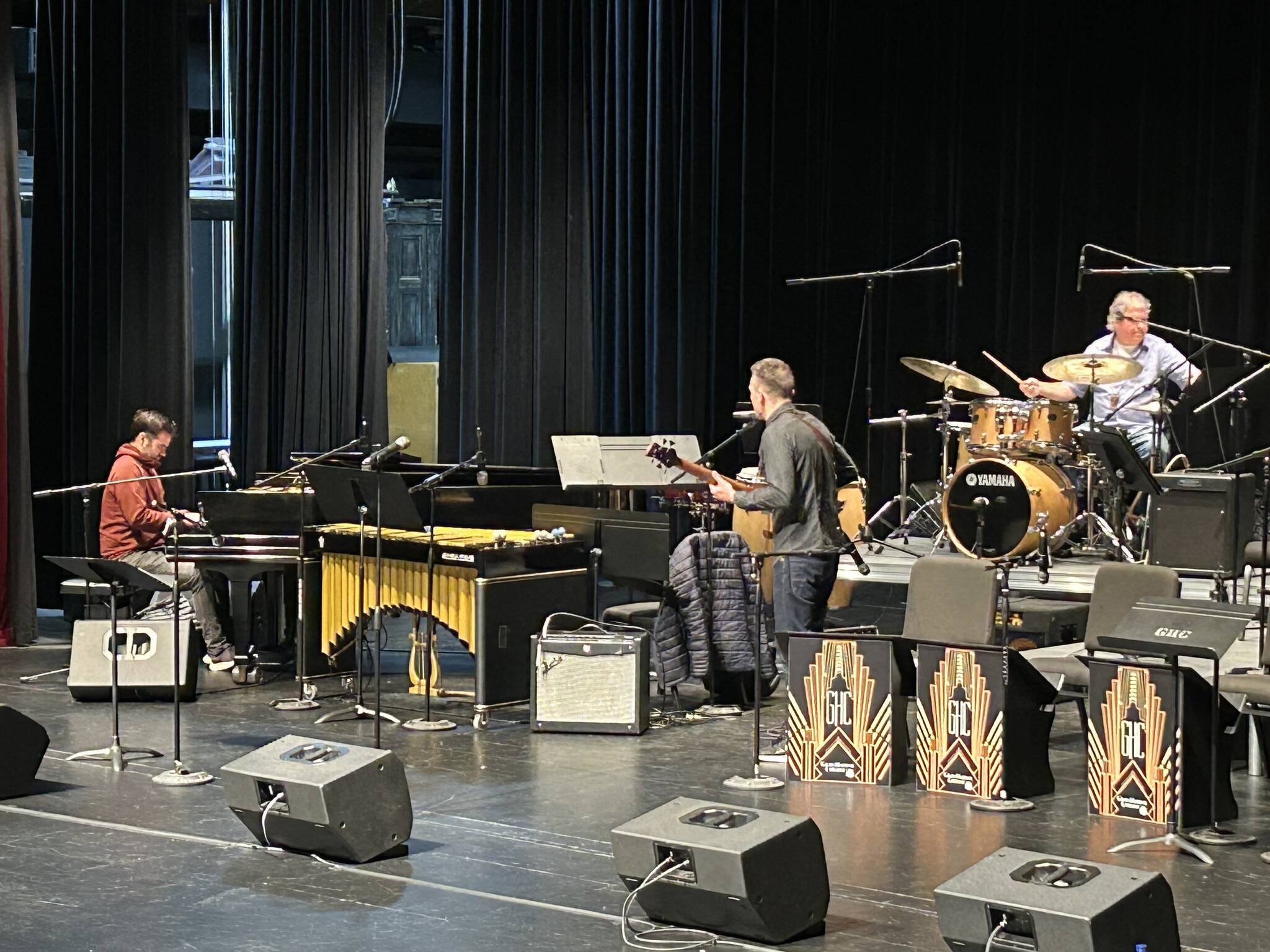 Renowned jazz trio, Duende Libre, play a more Latin tempo rendition of the classic All of Me Thursday at the Bishop Center.