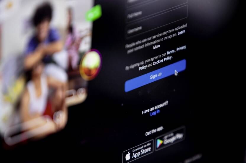 Alexander Castro / Rhode Island Current
The log-in page of Instagrams website.