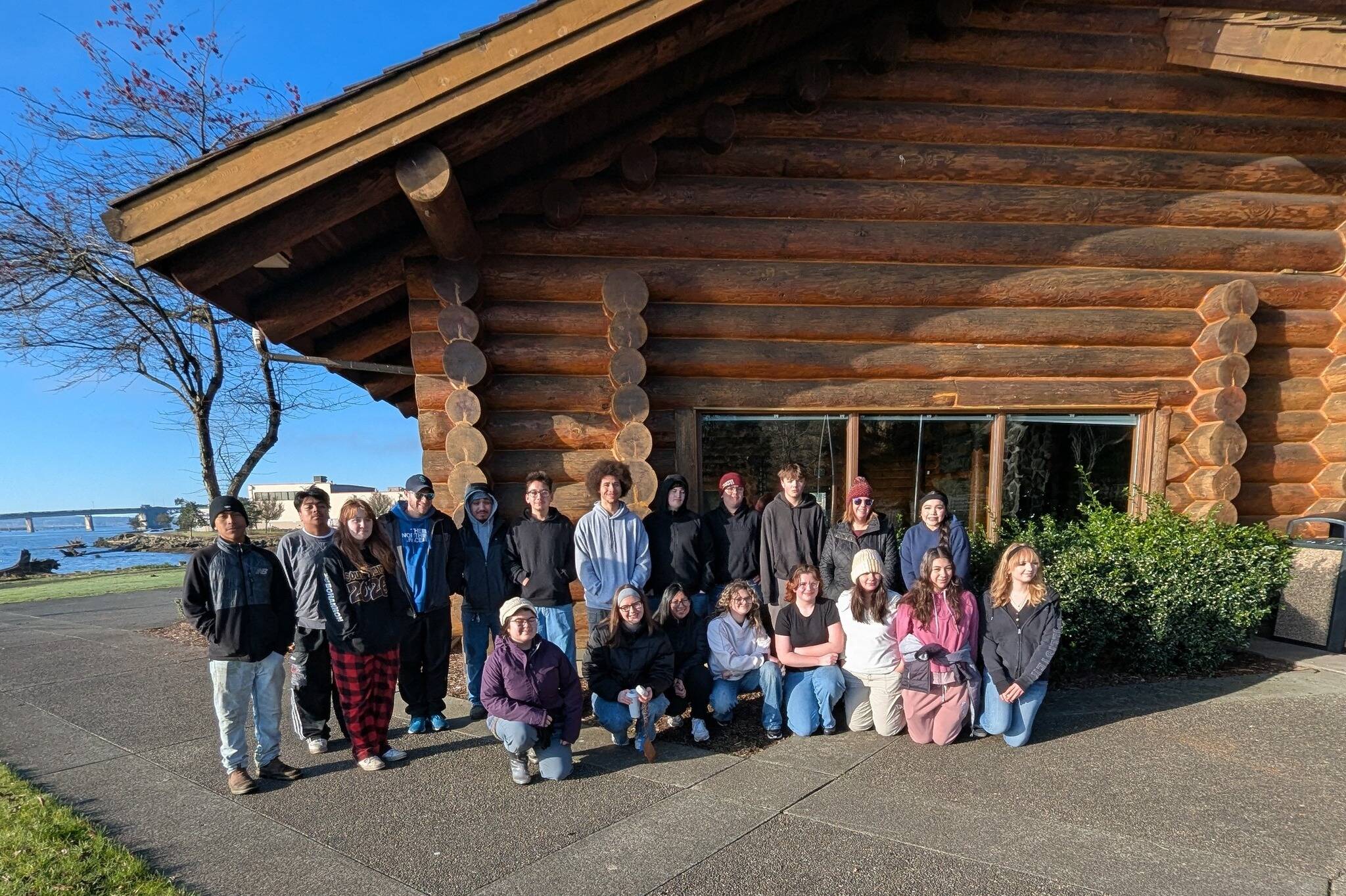 Aberdeen SkillsUSA students honored the life and legacy of the late Dr. Martin Luther King Jr. by cleaning Morrison Riverfront Park near the Rotary Log Pavilion. (Aberdeen School District)