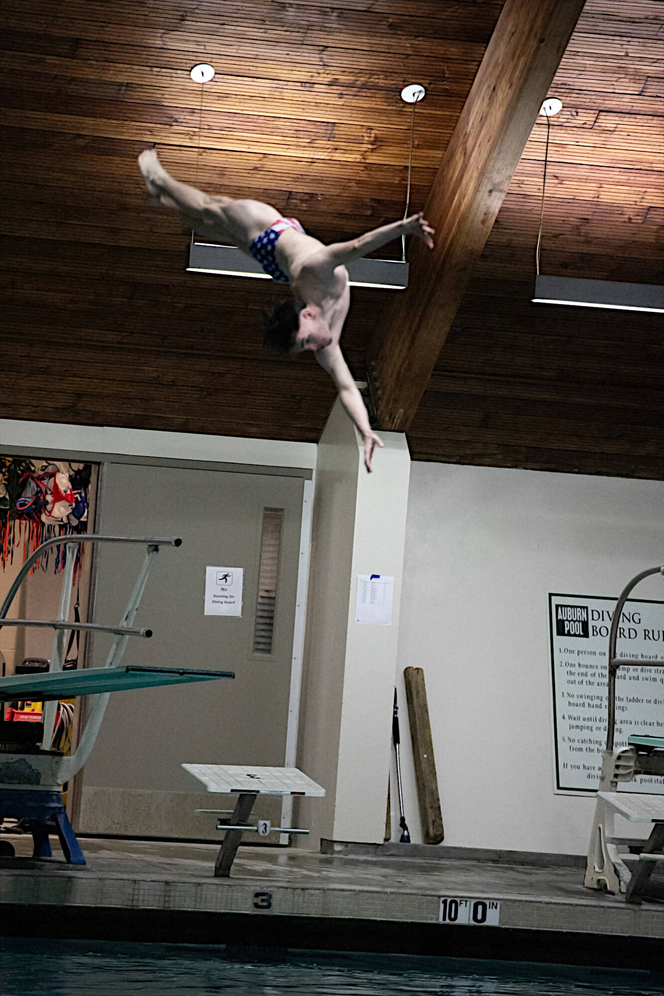 PHOTO BY DENNIS NELSON Aberdeens Zeke Olson placed seventh overall at the the Auburn Boys Dive Meet on Saturday in Auburn.