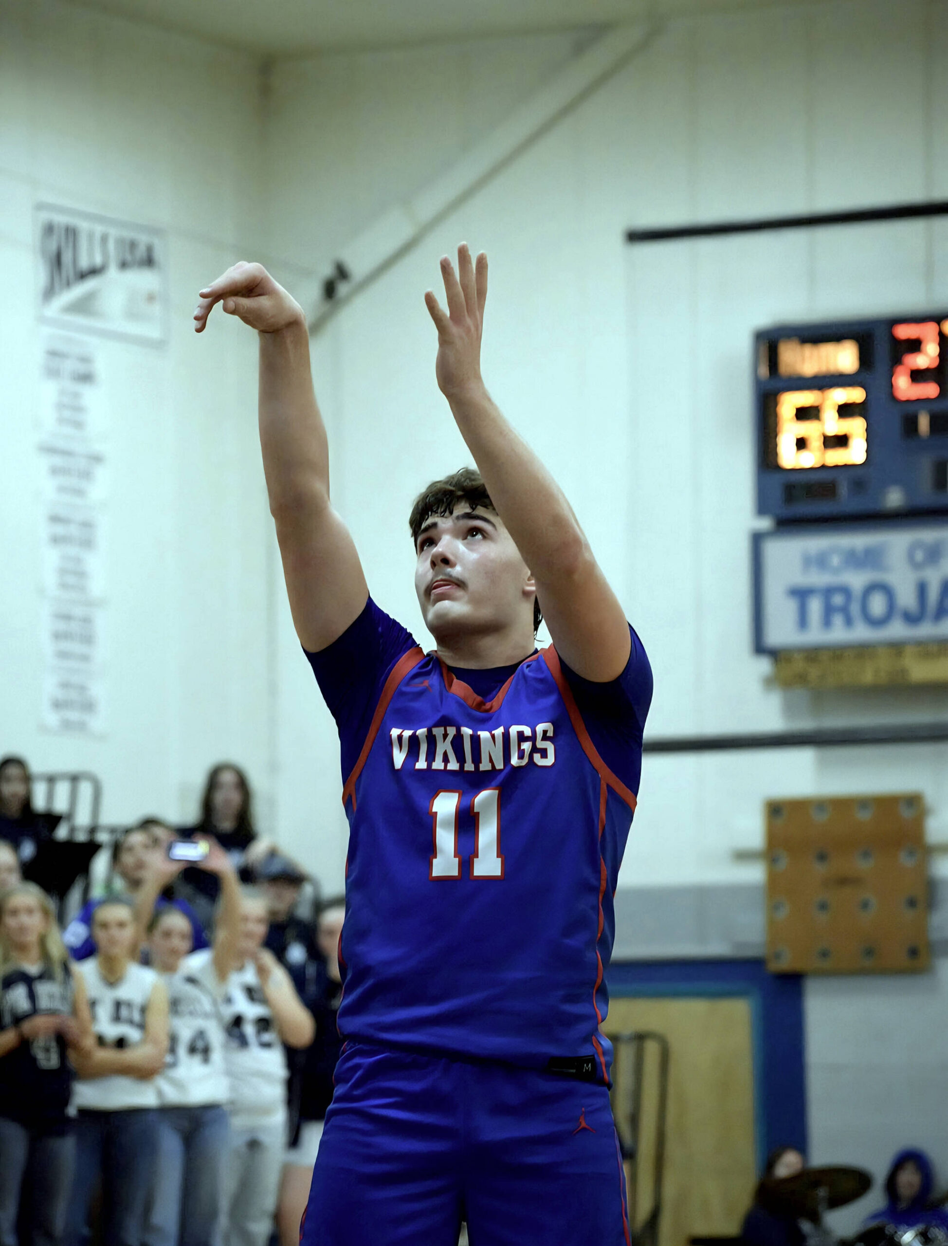 PHOTO COURTESY OF WVHS.SPORTS (INSTAGRAM) Willapa Valleys Lucas Lusk, seen here in a file photo, led the Vikings to a win over Taholah in a 1B Coastal League game on Friday in Menlo.