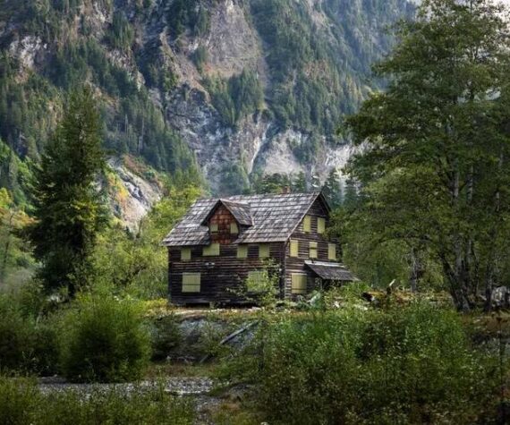 <p>Jason Hummel</p>
                                <p>The nearly century-old Enchanted Valley Chalet was named to the Washington Trust for Historic Preservation&rsquo;s Most Endangered Places list in 2014, the same year that a crew moved the chalet 100 feet back from the banks of the Quinault River.</p>