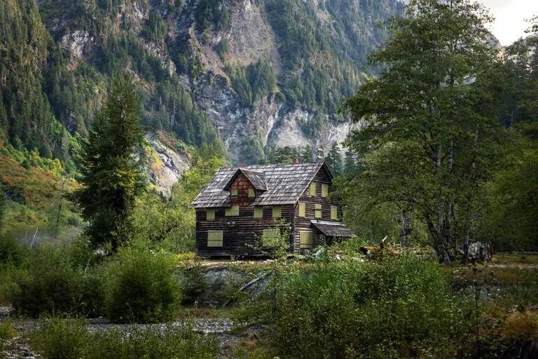 <p>Jason Hummel</p>
                                <p>The nearly century-old Enchanted Valley Chalet was named to the Washington Trust for Historic Preservation&rsquo;s Most Endangered Places list in 2014, the same year that a crew moved the chalet 100 feet back from the banks of the Quinault River.</p>