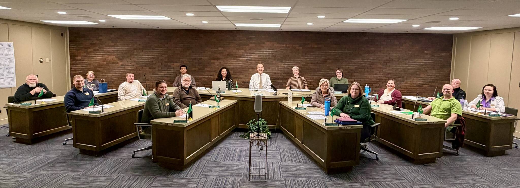 City of Aberdeen
The Aberdeen City Council poses for a photo in chambers at city hall.
