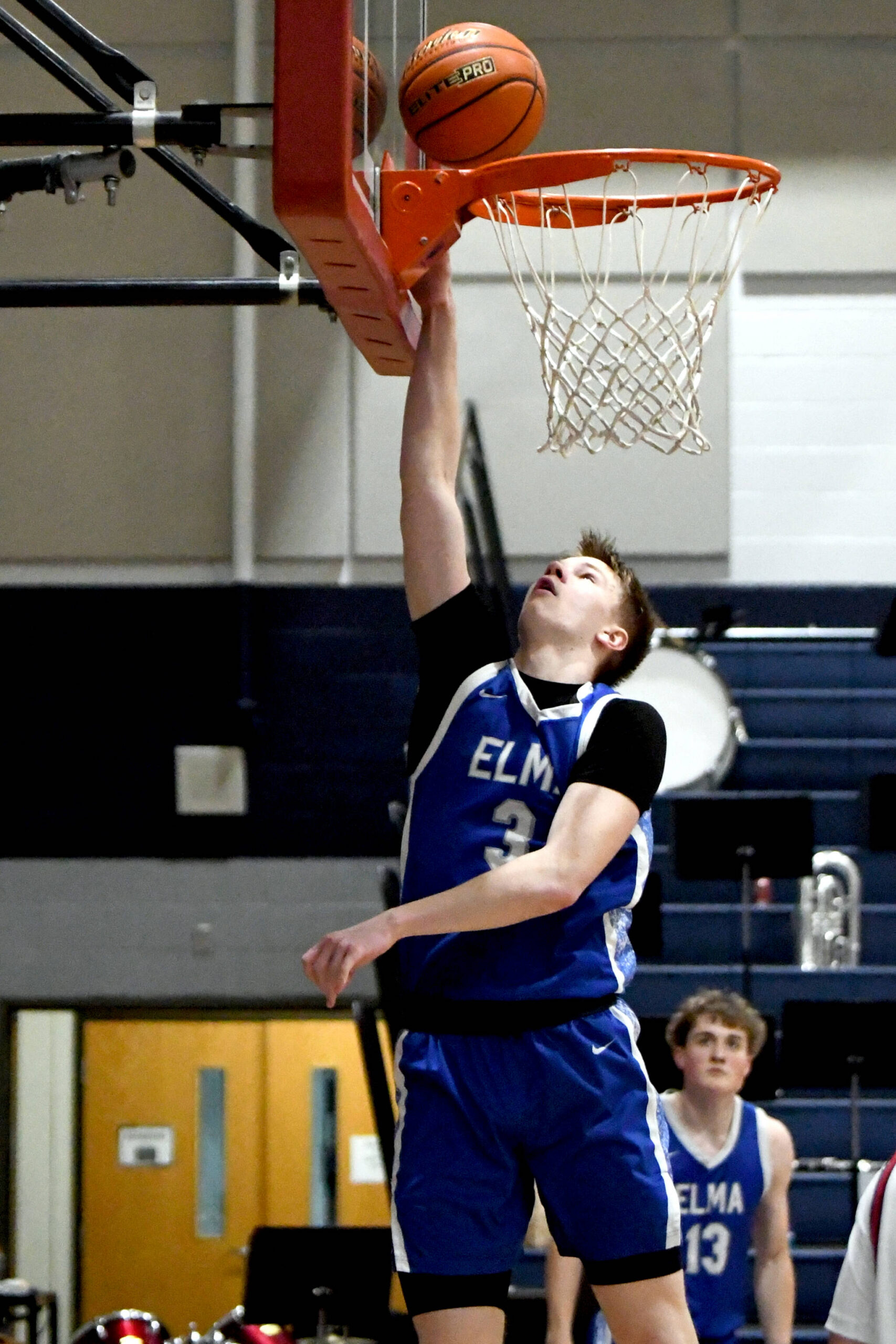 PHOTO BY CINDY MILES Elmas Isaac McGaffey scores two of his team-high 17 points during a 65-62 1A District 4 Tournament win over Kings Way Christian on Thursday at Kings Way Christian High School.