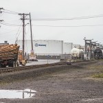 (File photo | The Daily World) Rail cars line up inside the entrance of Westway Terminals&rsquo; Port of Grays Harbor property last December. The company is interested in expanding its facility to handle crude oil shipments.
