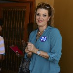 Actress and former Miss Universe Alicia Machado campaigns for Hillary Clinton on August 20 in Miami