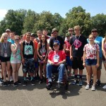 Laura Carle/Contributed Photo Miller Junior High School students pose with U.S. military veterans during their trip in June to various sites in Washington, D.C. and New York City. Students and families are beginning to plan and raise funds for the trip planned in June 2018.
