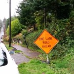 A retaining wall buckles toward the road on the 500 block of 1st Avenue. One of the residents on the other side of the street is frustrated that little has been done to shore up hillside and worries it could come down soon if long-term repairs aren&rsquo;t completed soon. (Terri Harber|The Daily World)