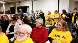 Hospital workers bring their case to the board