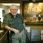 Ken Whitmire poses for a portrait in his studio in Yakima, Wash. on Feb. 25, 2015. (KAITLYN BERNAUER/Yakima Herald-Republic)