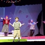 Sam Dorsch, center, portrays James in the Grays Harbor College production of &ldquo;James and the Giant Peach.&rdquo; The production opens Friday night and runs through Nov. 13. (Terri Harber/The Daily World)