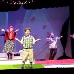 Sam Dorsch, center, portrays James in the Grays Harbor College production of &ldquo;James and the Giant Peach.&rdquo; The production opens Friday night and runs through Nov. 13. (Terri Harber/The Daily World)