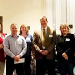 Left to right, Kim Sartor, public affairs associate of Rayonier, Dru Garson, CEO Greater Grays Harbor Inc., Helen Olsen, Pacific Resource administrative assistant, Bill Monahan, Rayonier Pacific Resource Unit leaderr, Angela Hoseney Greater Grays Harbor Inc. membership coordinator, and Candie Gleason, finance director, Greater Grays Harbor Inc.