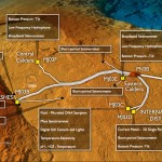 This seafloor map shows instruments installed on Axial Volcano&rsquo;s caldera as part of the Cabled Array network. Four of the yellow squares and three of the black dots host seismic sensors that recorded vibrations during the 2015 eruption. Credit: Center for Environmental Visualization/University of Washington/NSF Ocean Observatories Initiative Credit: John Delaney/Center for Environmental Visualization/University of Washington
