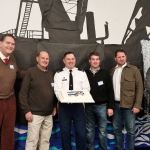 Participants in the Port of Grays Harbor&rsquo;s Deeper Draft Phase II celebration Wednesday pose for a picture. From left: Port Executive Director Gary Nelson; Port Commissioner Jack Thompson; Army Corps of Engineers Colonel John Buck; Brusco Tugs&rsquo; Kevin Campbell; 19th District Representative Brian Blake; and ILWU Local 24 President Mike Brown.