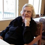 Frances Harmon, 97, speaks Dec. 20 at Westhaven Villa in Aberdeen. She shared some memories from her youth in Aberdeen. (Terri Harber|The Daily World)