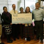 (JESSICA HOOVER|GRAYS HARBOR COMMUNITY FOUNDATION) Pictured from left to right are 7th Street Board of Director members David Akers, Katrina Zozaya, Ray Kahler (President), Mickey Thurman (Vice President) Sandie Mullikin (Treasurer), Eric Potts (Executive Director of Grays Harbor Community Foundation), and Ginger Akers (Secretary, 7th Street Threatre Association).