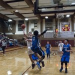 (Brendan Carl | The Daily World) Montesano&rsquo;s Trevor Ridgway goes up for a shot agianst Eatonville on Friday. Ridgway was fouled and made both free throws.