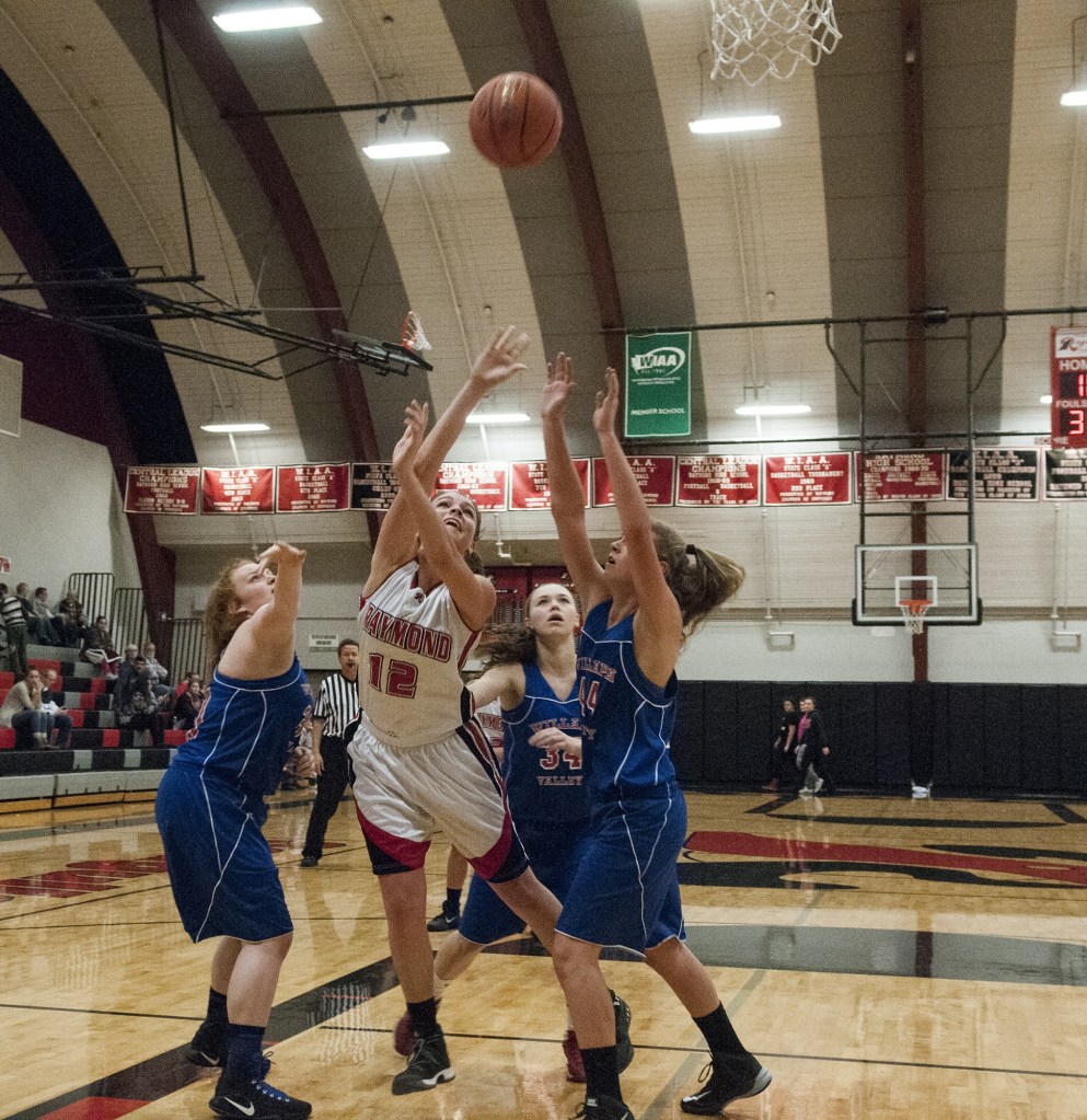 (Brendan Carl | The Daily World) Raymond&rsquo;s Mikayla Collins puts up a shot against Valley on Thursday.