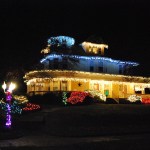 Christmas lights adorn the exterior of the Aberdeen Mansion. There will be three holiday tours offered there this month. Proceeds for ticket sales will go to the Aberdeen Lions Club. (Terri Harber|The Daily World)