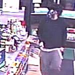 This man, wearing a Darth Vader mask and black wig, robbed the 7-Eleven on East Market Street early Sunday morning. Anyone with any information about the suspect is urged to call Aberdeen police.