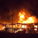 (SGT. DAVID McMANUS|OSPD) A fire early Thursday morning destroyed a home in the 2700 block of State Route 109 in Ocean City.