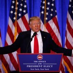 President-elect Donald Trump answers a question during a press conference on Wednesday at Trump Tower in New York City. (Gary Hershorn/TNS)
