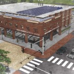 One of the renderings of what the proposed Gateway Center could look like with facades from the Selmer&rsquo;s building incorporated into its design. It&rsquo;s referred to as Option 2.                                One of the renderings of what the proposed Gateway Center could look like with facades from the Selmer&rsquo;s building incorporated into its design. It&rsquo;s referred to as Option 2.