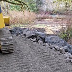 What once was a popular vehicle access point to a gravel bar on the West Fork Humptulips River was blocked with boulders at its confluence with Forest Service Road 2203 Monday. Beyond the boulders is the old access road, which leads about 200 feet to the river.