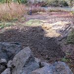 What once was a popular vehicle access point to a gravel bar on the West Fork Humptulips River was blocked with boulders at its confluence with Forest Service Road 2203 Monday. Beyond the boulders is the old access road, which leads about 200 feet to the river.