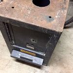 A report of suspicious activity led police to the 100 block of Beacon Hill Drive the evening of Dec. 27. There they found a 55-year old Aberdeen woman beating on this safe, later determined to have been stolen earlier that day from a business in Tumwater. The woman and a 45-year old Aberdeen man were both arrested for outstanding felony parole violation warrants and are now the subject of a Tumwater Police theft investigation. (Photo courtesy Hoquiam Police Department)